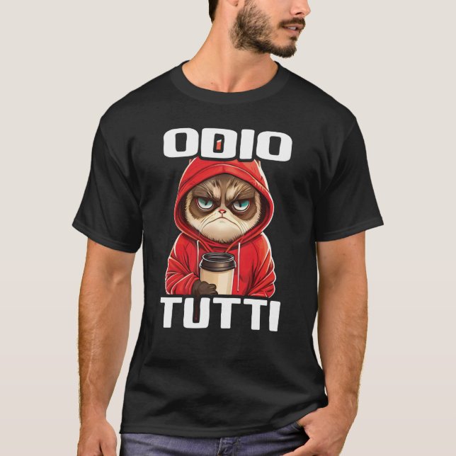 Camiseta Orso Divertente Regalo Odio A Las Personas Que Odi (Anverso)