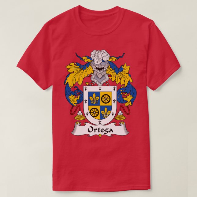 Camiseta Ortega Coat of Arms Family Crest  (Diseño del anverso)