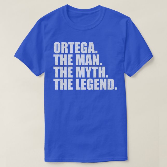 Camiseta Ortega Ortega Nombre de la familia Ortega Apellido (Diseño del anverso)