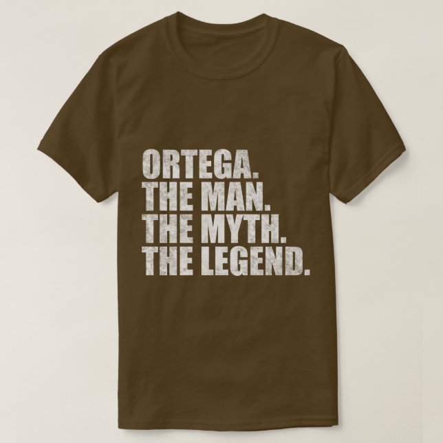 Camiseta Ortega Ortega Nombre de la familia Ortega Apellido (Diseño del anverso)