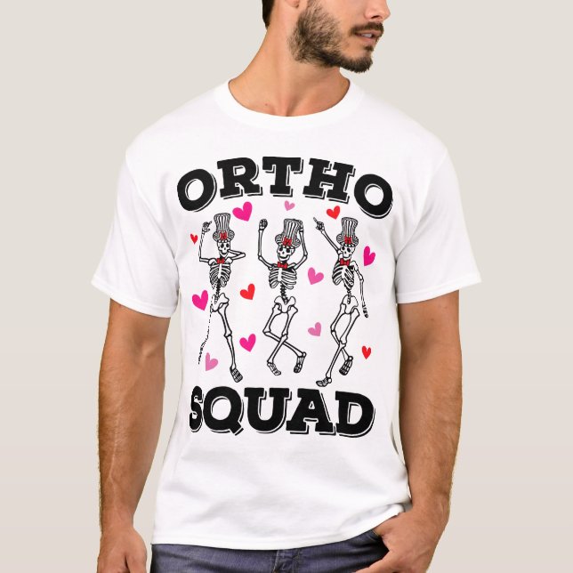Camiseta Ortho Squad Dancing Skeleton Valentine Men (Anverso)