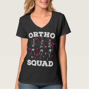 Camiseta Ortho Squad Dancing Skeleton Valentine Women V
