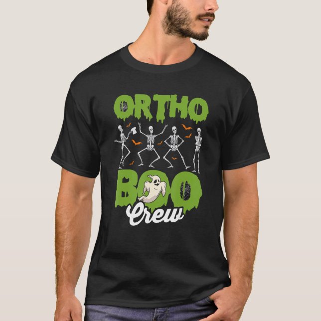 Camiseta Ortho Squad Spooky Ortho Orthopedic Halloween Boo  (Anverso)