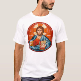 Camiseta ortodoxa griega del mural del Jesucristo