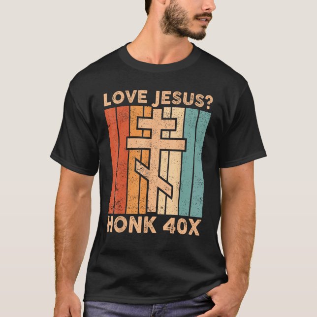 Camiseta Ortodoxia Cruz Ortodoxa Amor Jesús Honk 40X (Anverso)