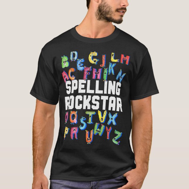 Camiseta Ortografía de las letras de los monstruos de Guay  (Anverso)