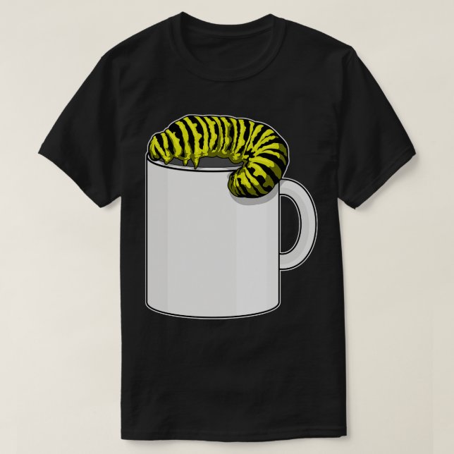 Camiseta oruga catalítica con barba (Diseño del anverso)