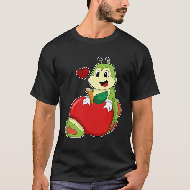Camiseta oruga con Apple (Anverso)