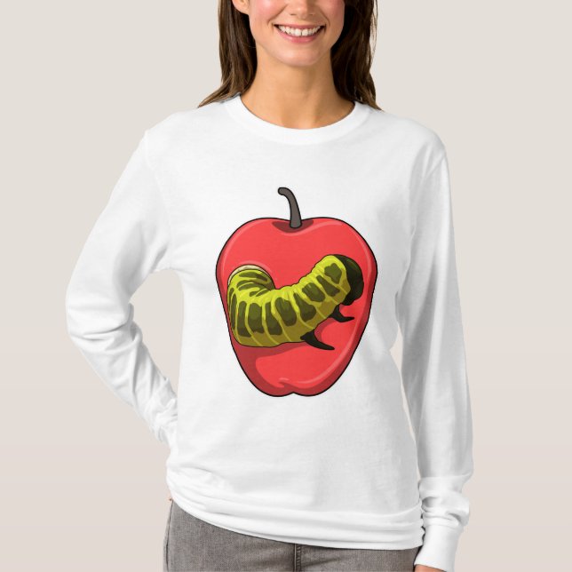 Camiseta oruga con Apple (Anverso)