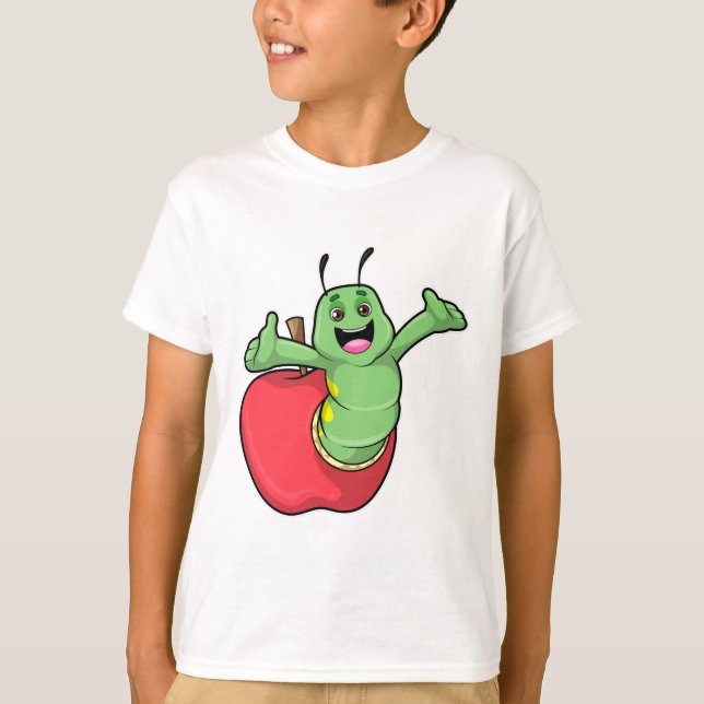 Camiseta oruga con Apple (Anverso)