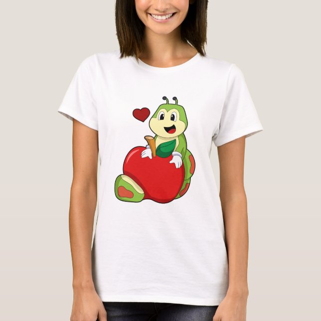 Camiseta oruga con Apple (Anverso)