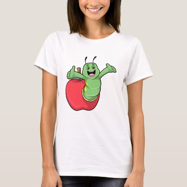 Camiseta oruga con Apple (Anverso)