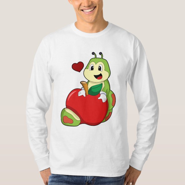 Camiseta oruga con Apple (Anverso)