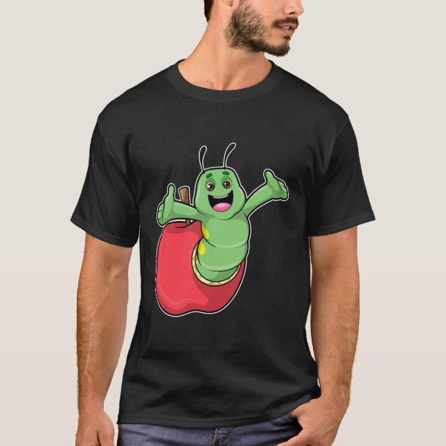 Camiseta oruga con Apple (Anverso)