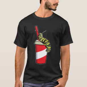 Camiseta oruga con bebida