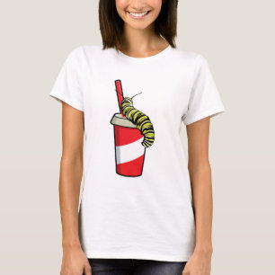 Camiseta oruga con bebida