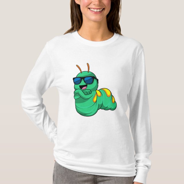 Camiseta oruga con gafas de sol (Anverso)