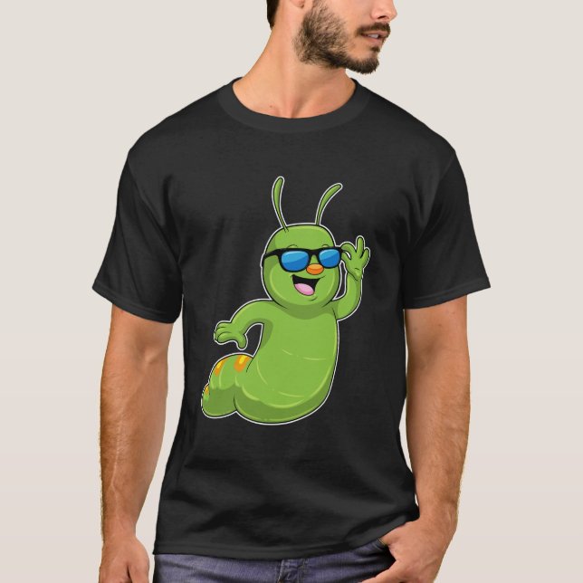 Camiseta oruga con gafas de sol (Anverso)