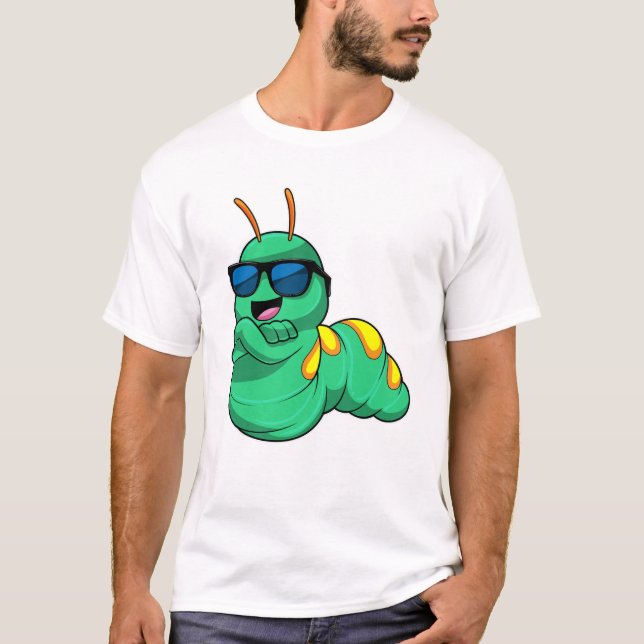 Camiseta oruga con gafas de sol (Anverso)