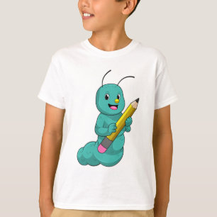 Camiseta oruga con lápiz