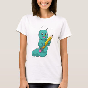 Camiseta oruga con lápiz
