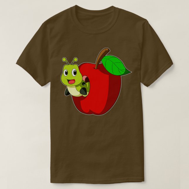 Camiseta oruga de manzana (Diseño del anverso)