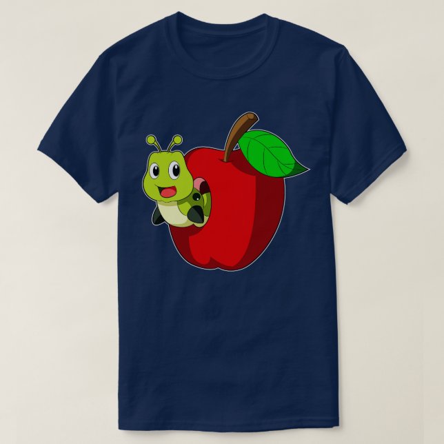 Camiseta oruga de manzana (Diseño del anverso)