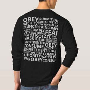 Camiseta Orwell 1984 Distopía Palabra Nube Obey Tyranny