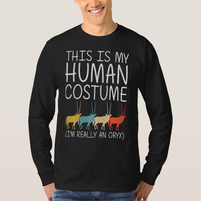 Camiseta Oryx Halloween Disfraces Humanos Antelope Animal F (Anverso)