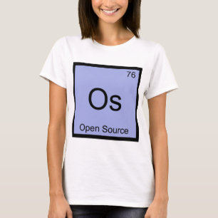 Camiseta Os - Software de Símbolo de Elemento Químico de Có