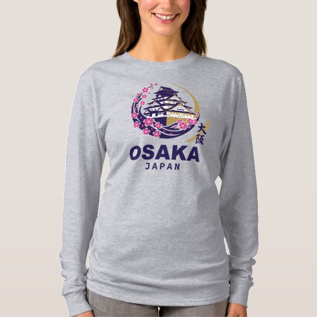 Camiseta Osaka Japan Cherry Blossoms (Anverso)
