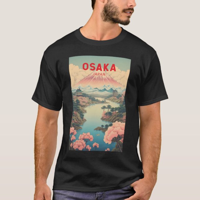 Camiseta Osaka Japón Monte Fuji Vintage (Anverso)