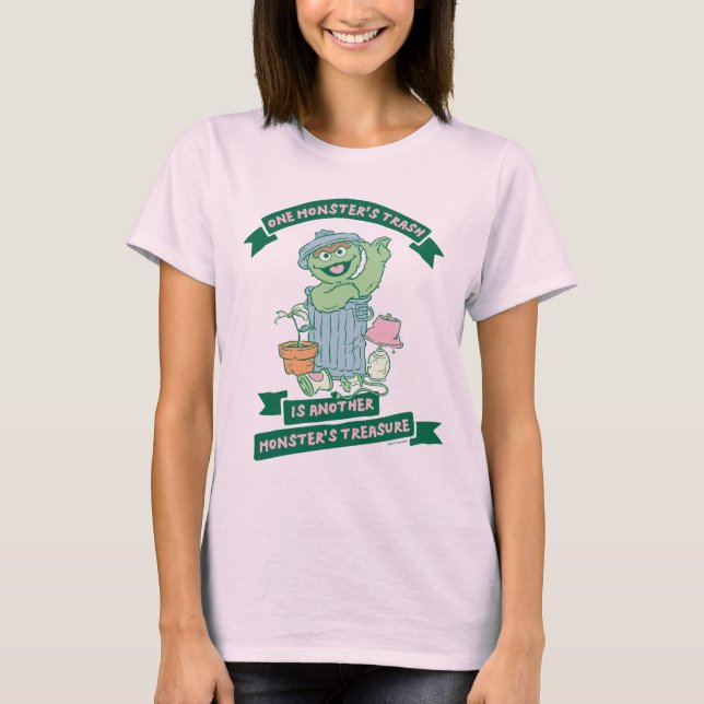 Camiseta Oscar el Grouch | Gráfico del tesoro de monstruos (Anverso)