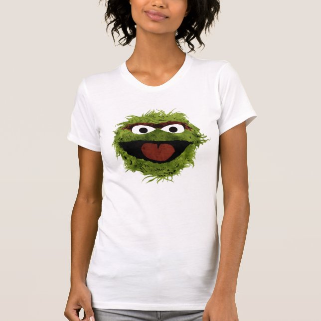 Camiseta Oscar el Grouch | Tendencia acuarela (Anverso)