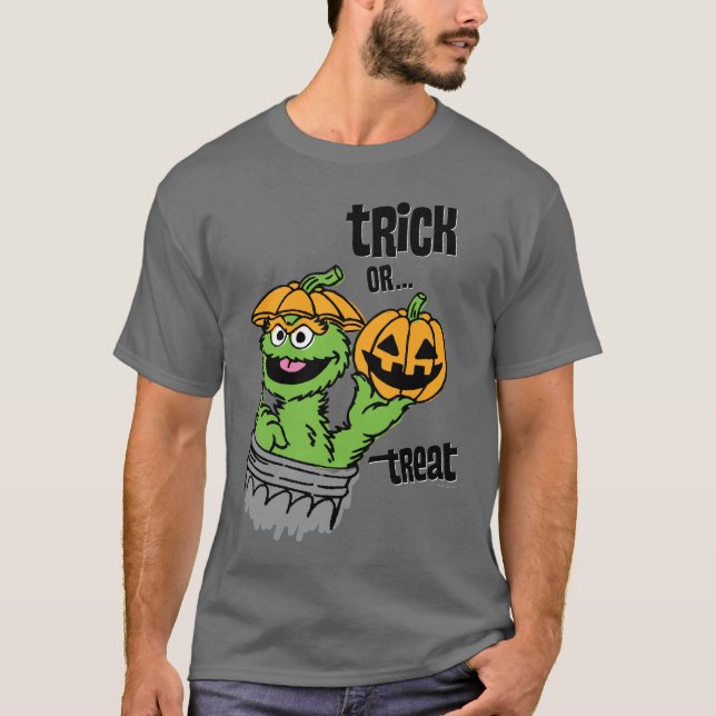 Camiseta Oscar el Grouch - Truco o trato (Anverso)