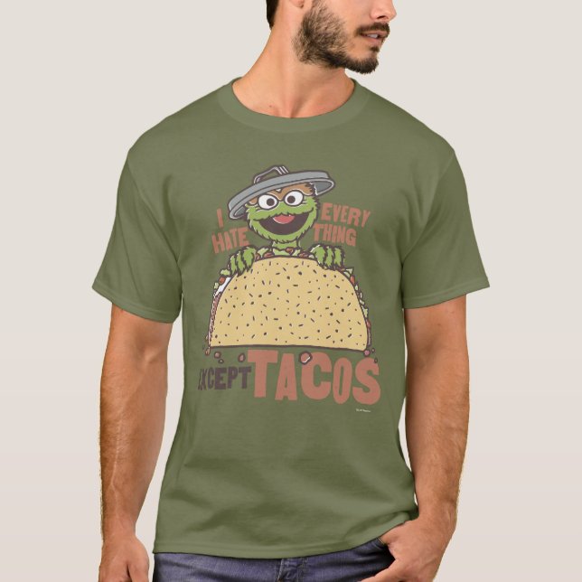 Camiseta Oscar Odio Todo Excepto Tacos (Anverso)