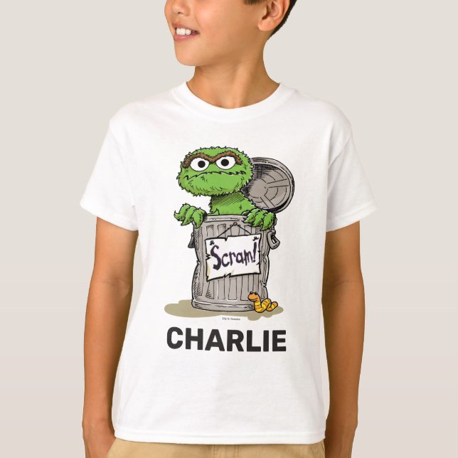 Camiseta Oscar vintage personalizado al grito de Grouch (Anverso)