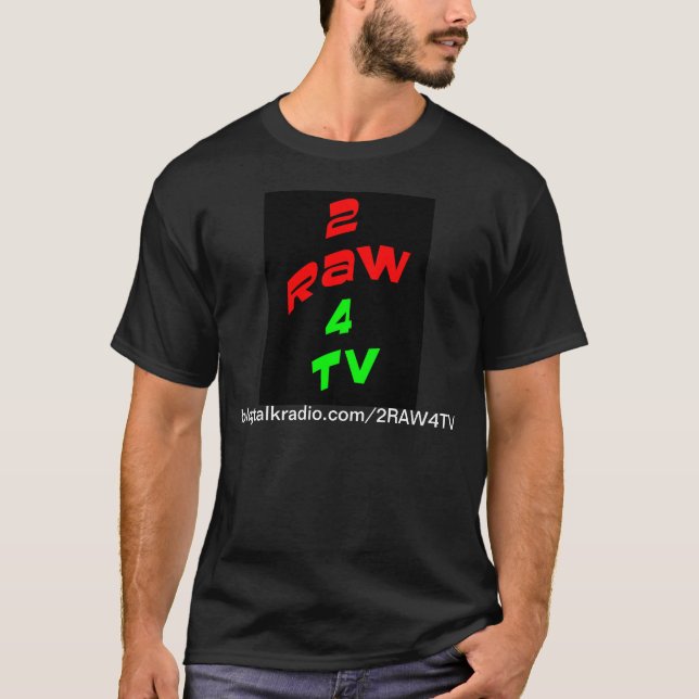CAMISETA OSCURA 2RAW4TV (Anverso)
