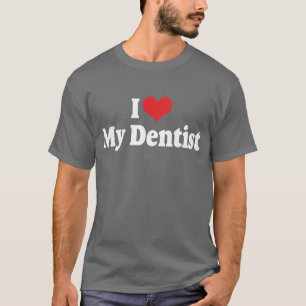 Camiseta oscura "Amo a mi dentista"