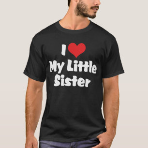 Camiseta oscura "Amo a mi hermanita"