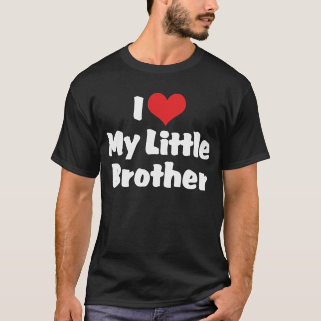 Camiseta oscura "Amo a mi hermanito" (Anverso)