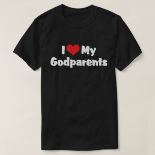 Camiseta oscura "Amo a mis padrinos"