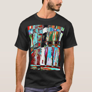 Camiseta oscura básica – Abstracto de reflexión de