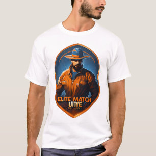 Camiseta oscura básica con diseño digital colorido