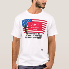 Camiseta oscura básica de chicas estadounidenses