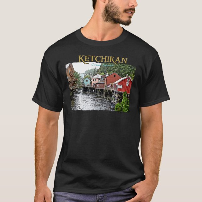 Camiseta oscura básica de Ketchikan (Anverso)