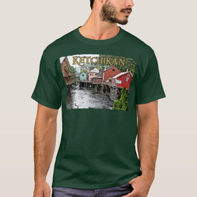 Camiseta oscura básica de Ketchikan (Anverso)