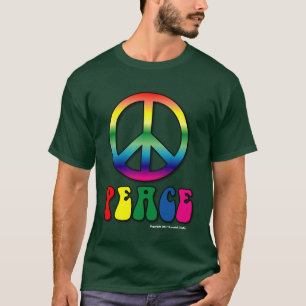 Camiseta oscura básica de la paz