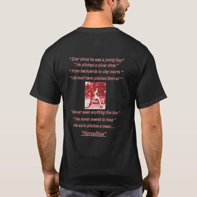 Camiseta oscura básica de las herraduras de los (Reverso)