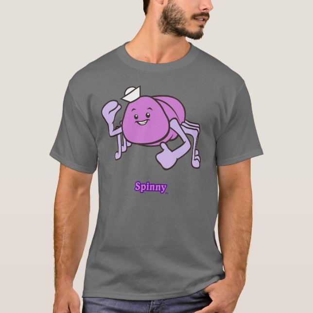 Camiseta oscura básica de Spinny (Anverso)
